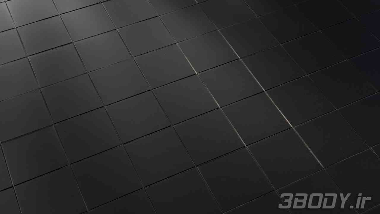 متریال کاشی کف floor tile    سیاه عکس 1